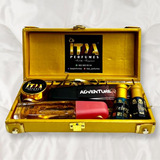 Customized Name Perfume Gift Set And Dry Fruit Box Worth Rs 500 FREE